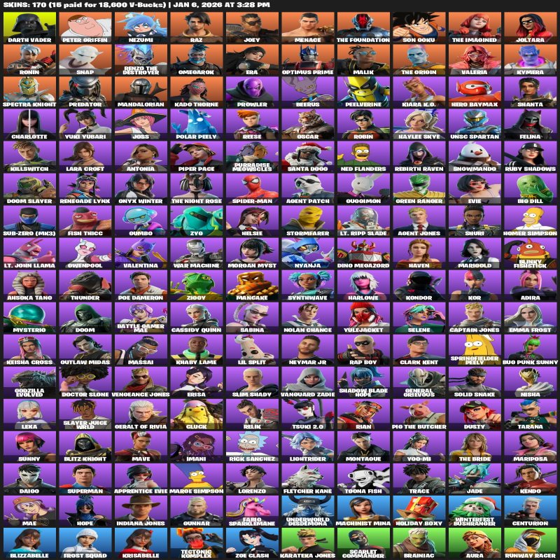 🎨 170 скінів | 🌟 Fortnite акаунт