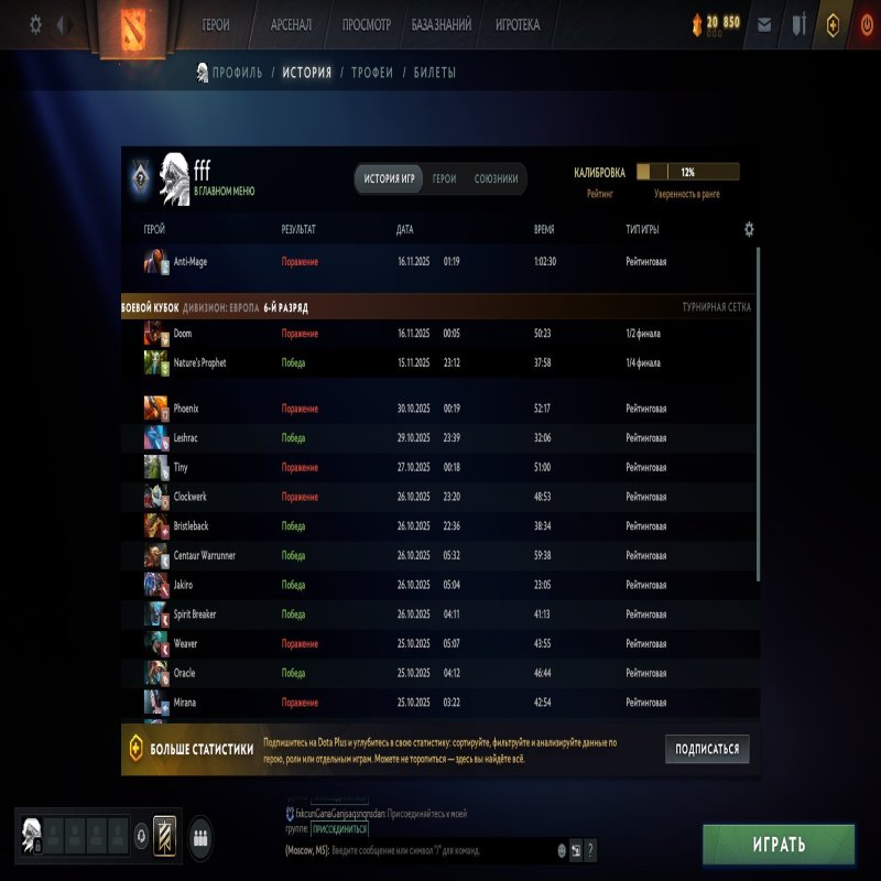 🏅 MMR 1036 | 🕒 461 годин | 🛡 6699