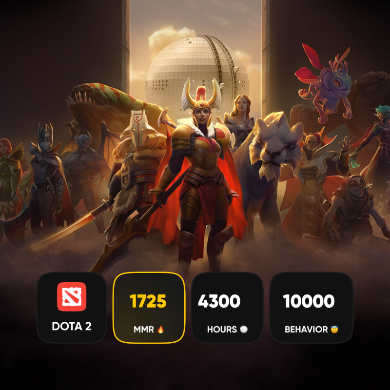 🏅 MMR 1725 | 🕒 4300 годин | 🛡 10000