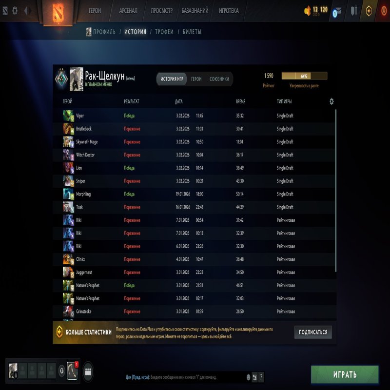 🏅 MMR 1590 | 🕒 325 hours | 🛡 7391