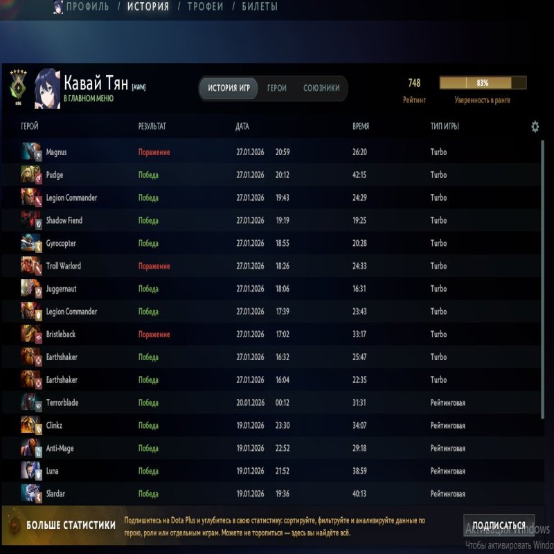 🏅 MMR 748 | 🕒 238 hours | 🛡 10787