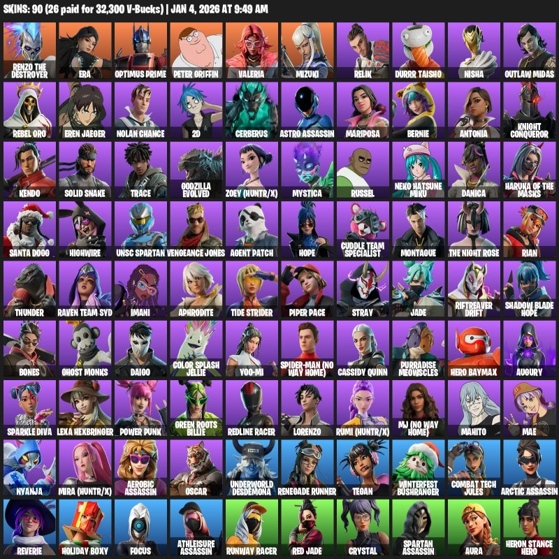 🎨 82 скіна | 🌟 Fortnite акаунт