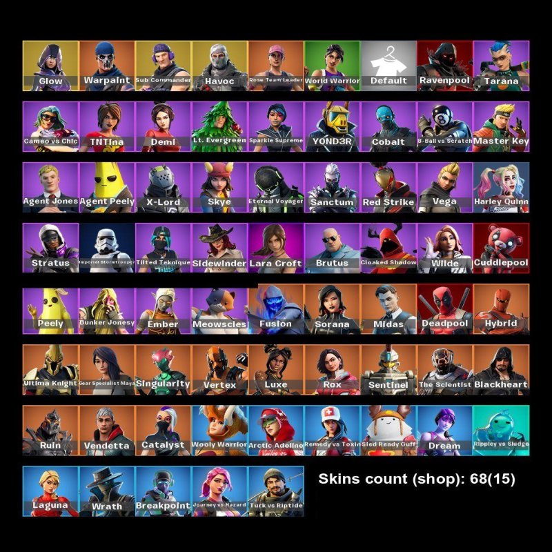 🎨 68 скинов | 🌟 Fortnite аккаунт