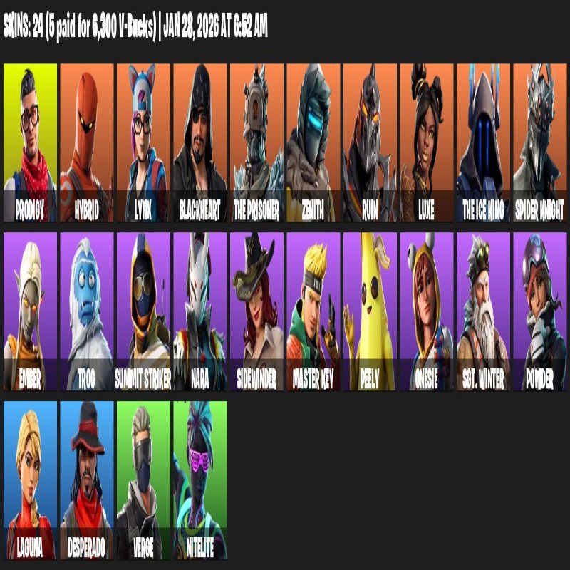 🎨 24 skins | 🌟 Fortnite account