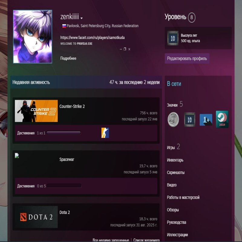 💎 PRIME | 🎯 FACEIT LVL 10 | 🕒 546 matches — Ready for Ranked