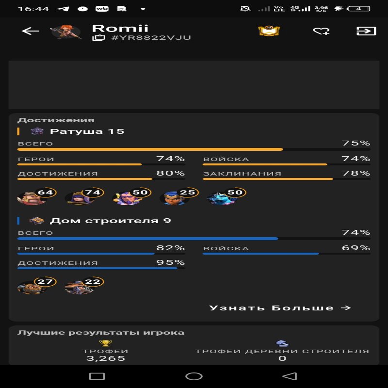 🏰 Clash of Clans акаунт | Ратуша 15 рівня | Рівень 164