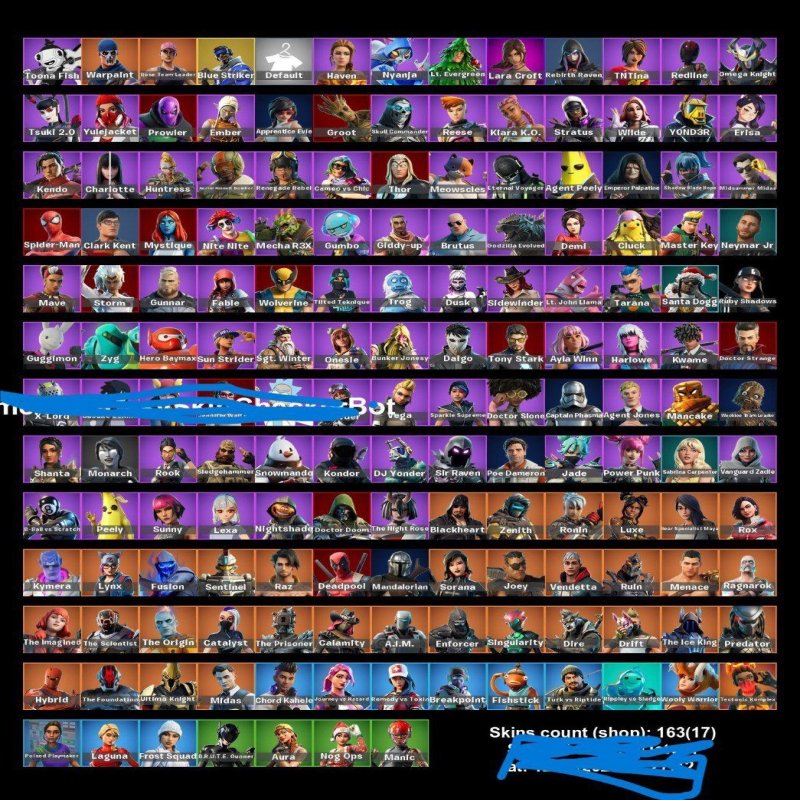 🎨 163 skins | 🌟 Fortnite account