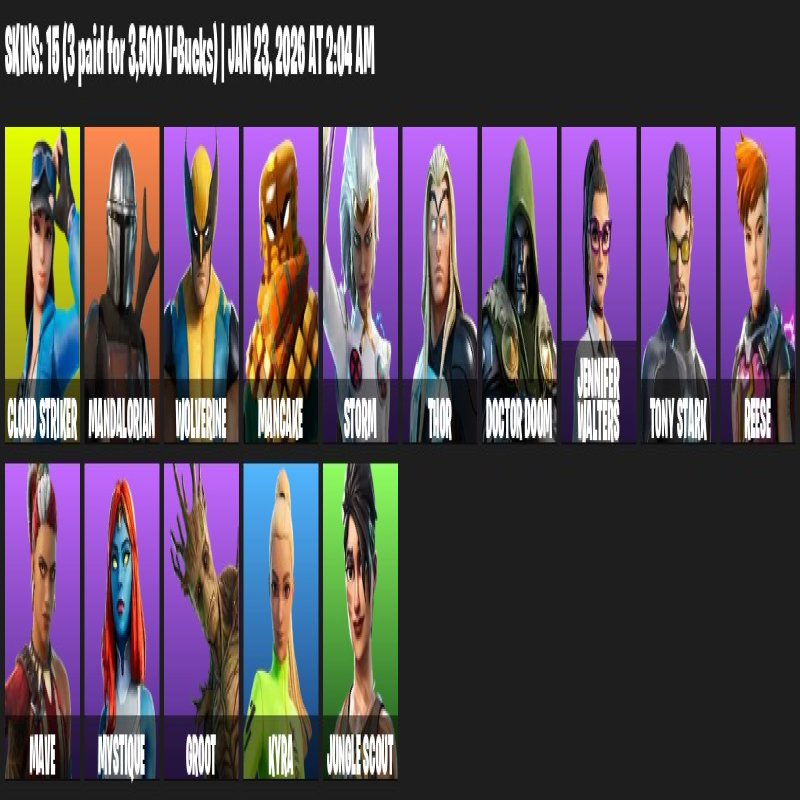 🎨 15 скінів | 🌟 Fortnite акаунт