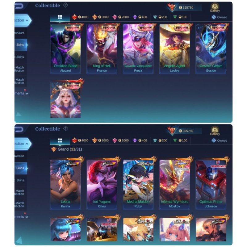 🎮 Mobile Legends акаунт | Міфічний Безсмертний | 130 героїв | 720 облич