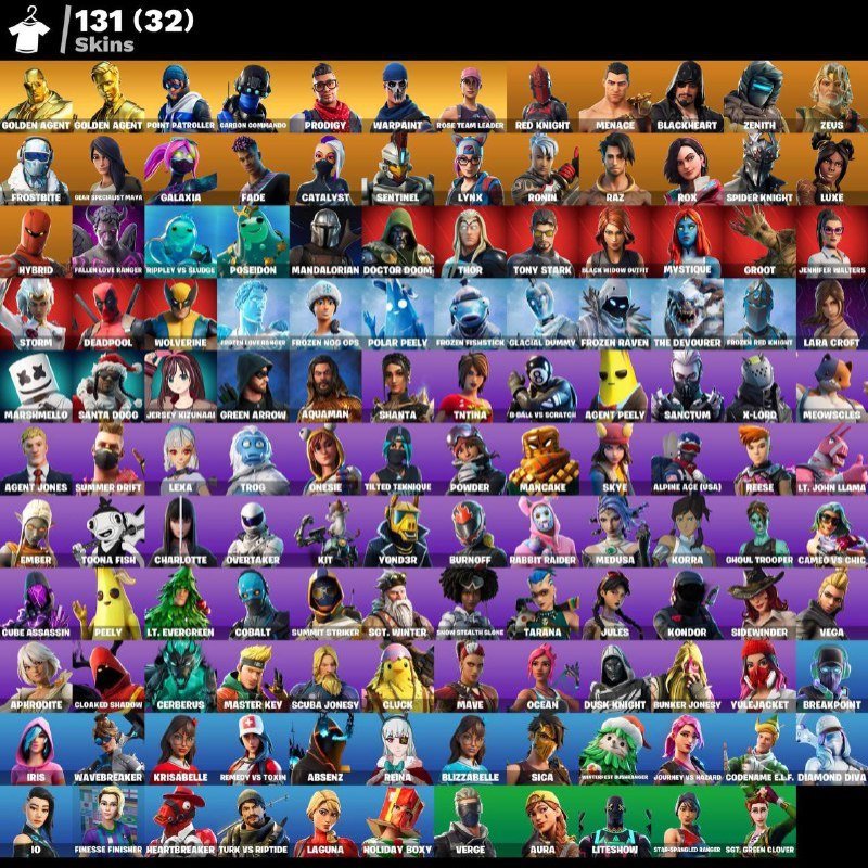 🎨 131 skins | 🌟 Fortnite account