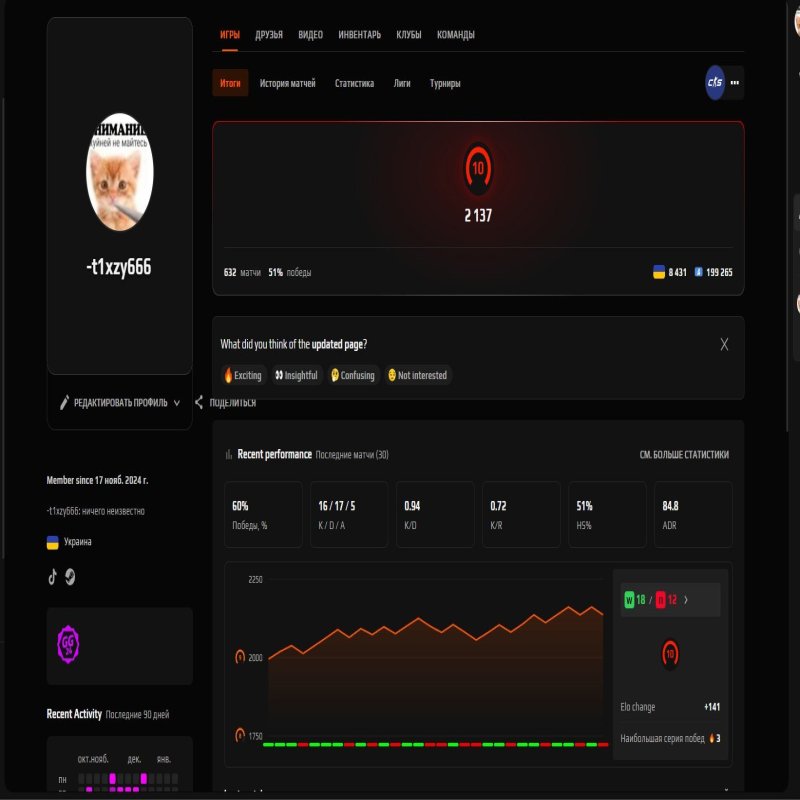 🏆 Faceit LVL 10 | 🎯 2137 ELO | 🕒 990 hours — Ready for Competitive Matches