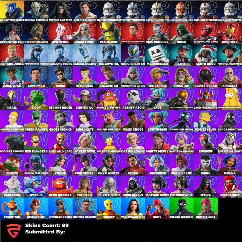 🎨 99 skins | 🌟 Fortnite account