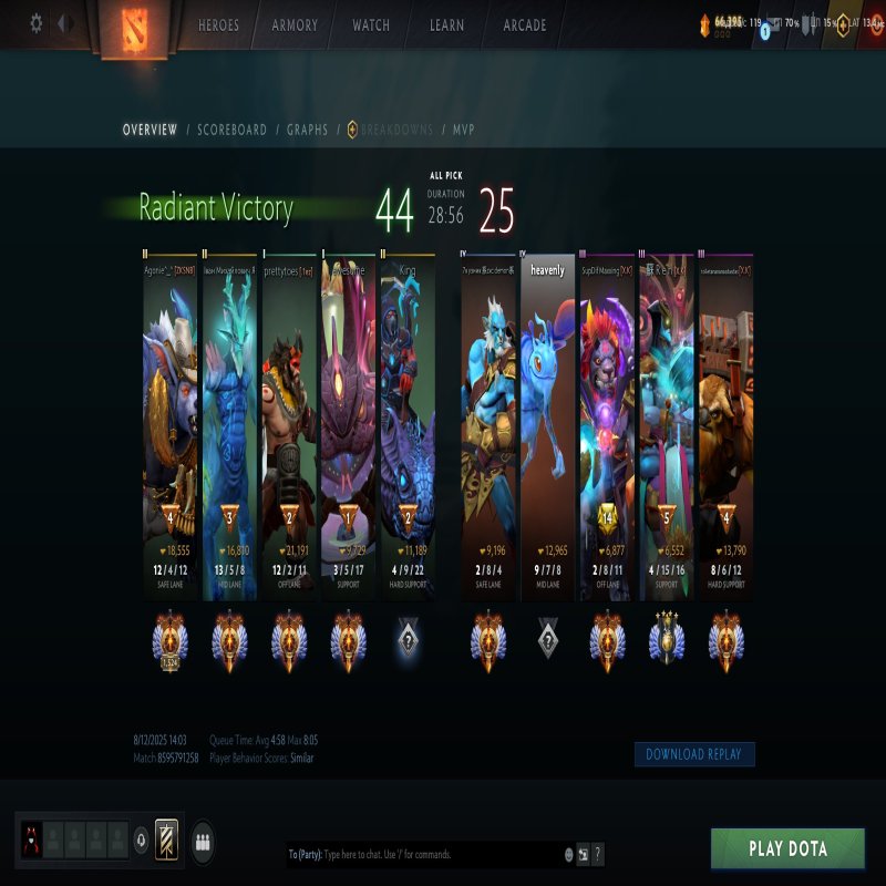 🏅 MMR 8000 | 🕒 7200 часов | 🛡 9300