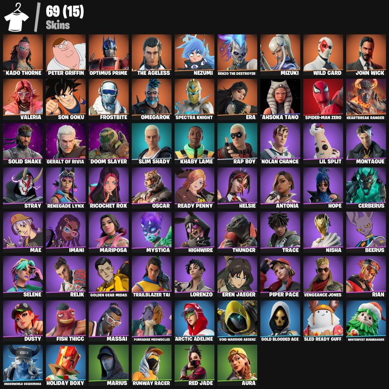 🎨 69 скінів | 🌟 Fortnite акаунт