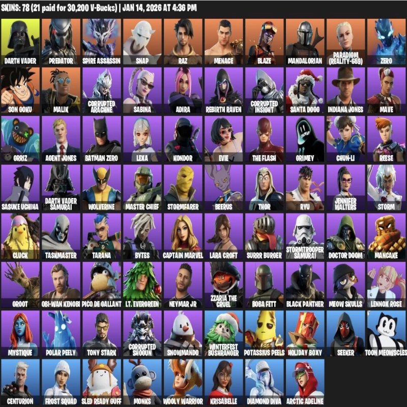 🎨 51 скін | 🌟 Fortnite акаунт