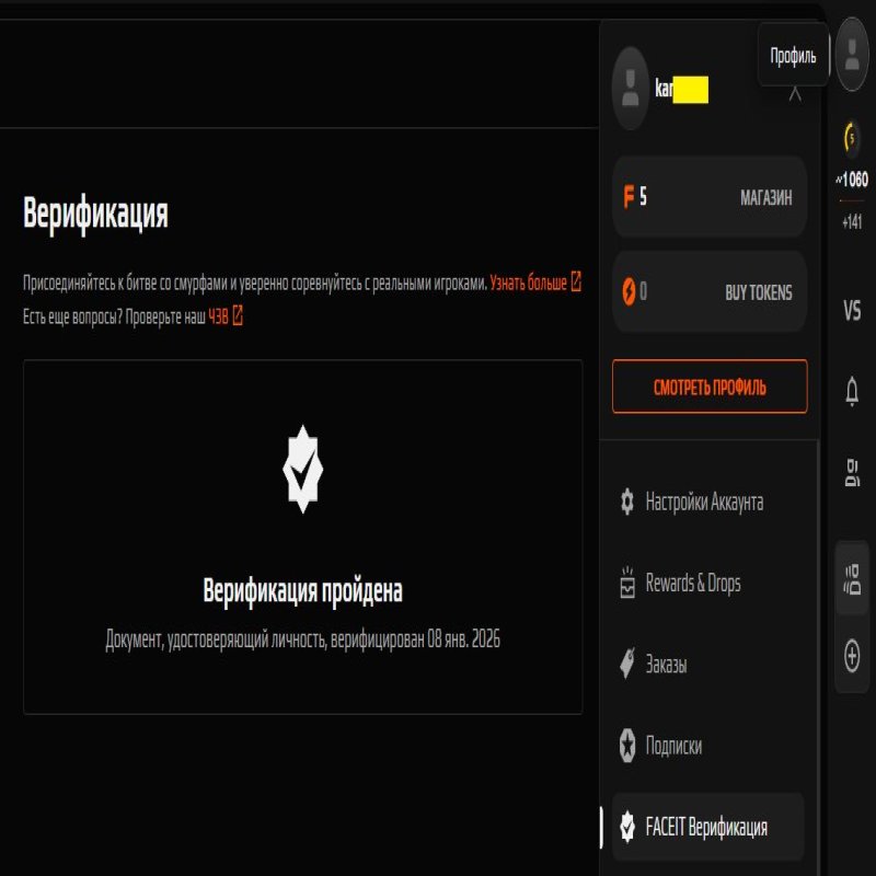 🎯 FACEIT LVL 5 | 🔥 1060 ELO | 🕒 3 години — Готовий до змагальних матчів
