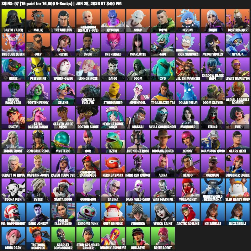 🎮 97 скінів | 🌟 Fortnite акаунт