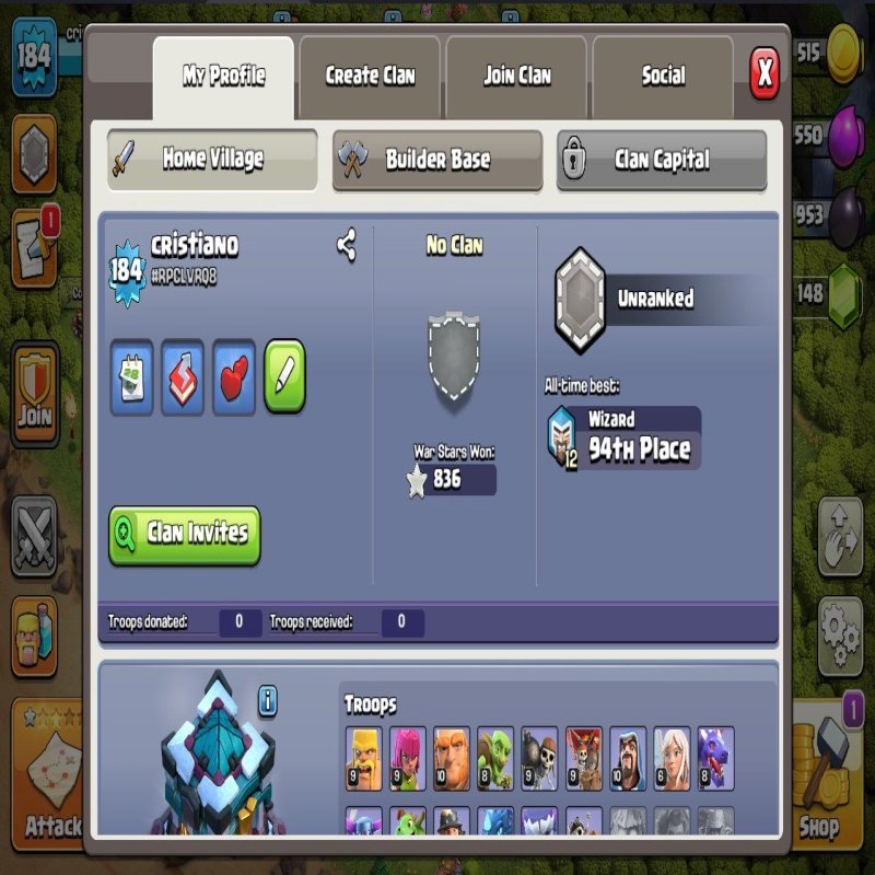 🏰 Clash of Clans акаунт | Ратуша 13 | Рівень 184