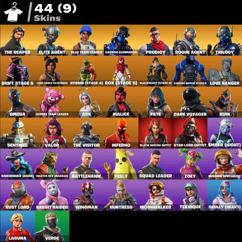 🎨 44 скінів | 🌟 Fortnite акаунт