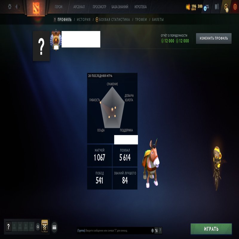 🏅 MMR 8833 | 🕒 600 годин | 🛡 12000