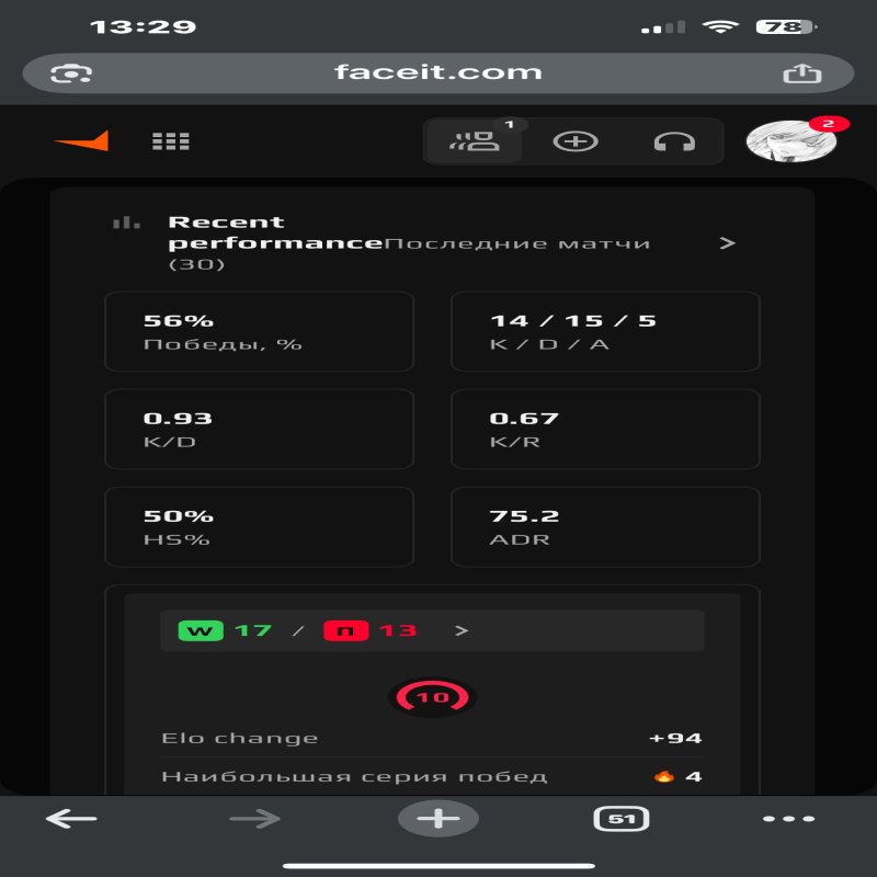 ⚡ FACEIT LVL 10 | 🎯 ELO 2000+ | 🕒 368 matches — Ready for Competitive Play