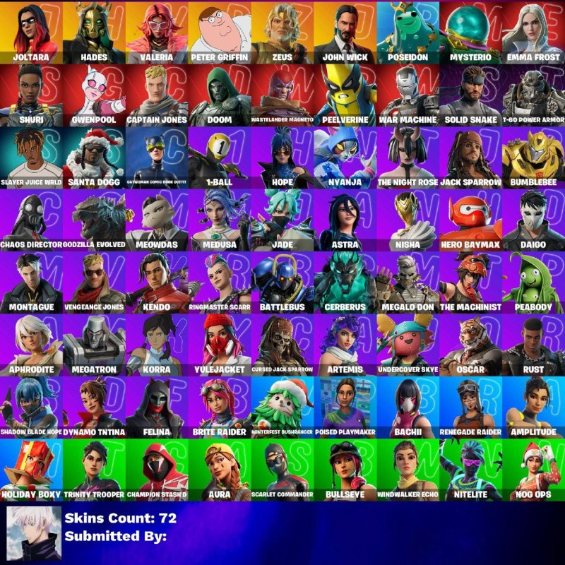 🎨 72 skins | 🌟 Fortnite account
