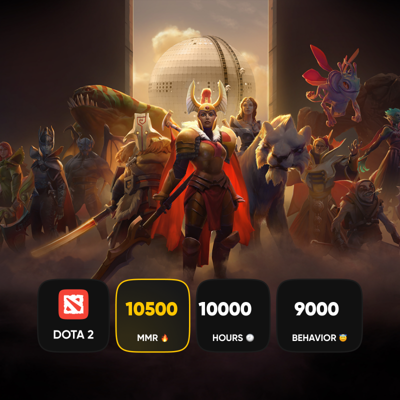 🏅 MMR 10500 | 🕒 10000 годин | 🛡 9000