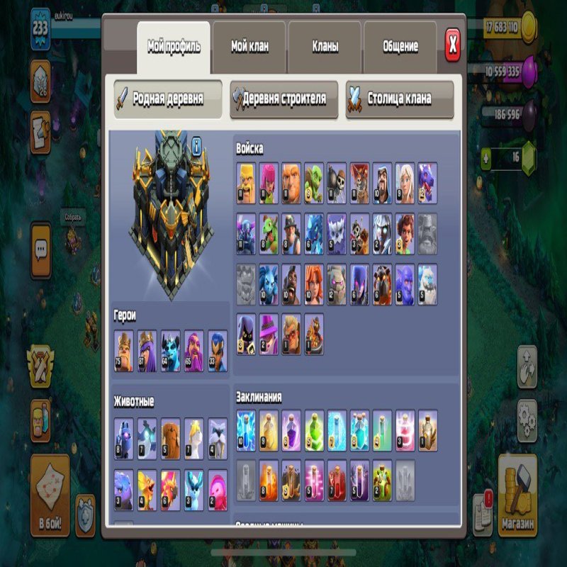 🏰 Clash of Clans акаунт | Ратуша 17 ратуша | Рівень 233