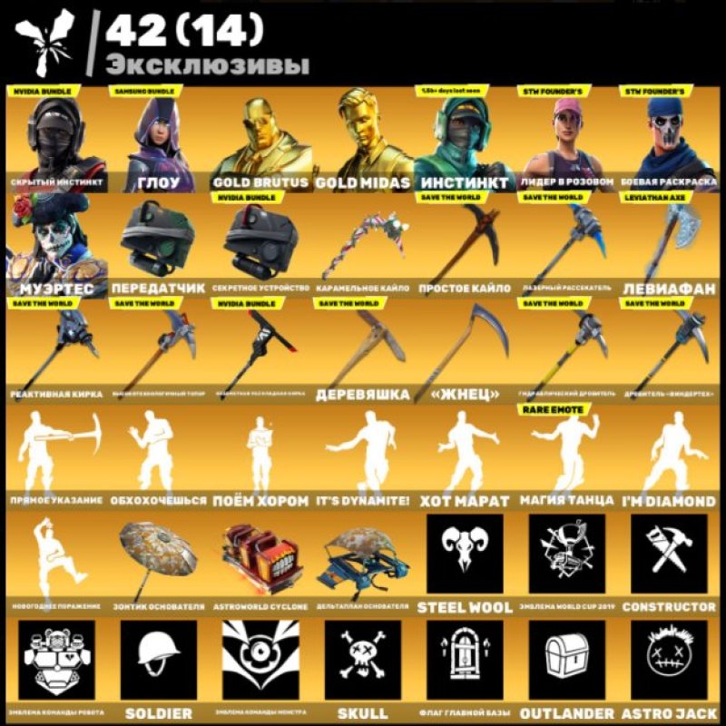 🎨 162 скинов | 🌟 Fortnite аккаунт