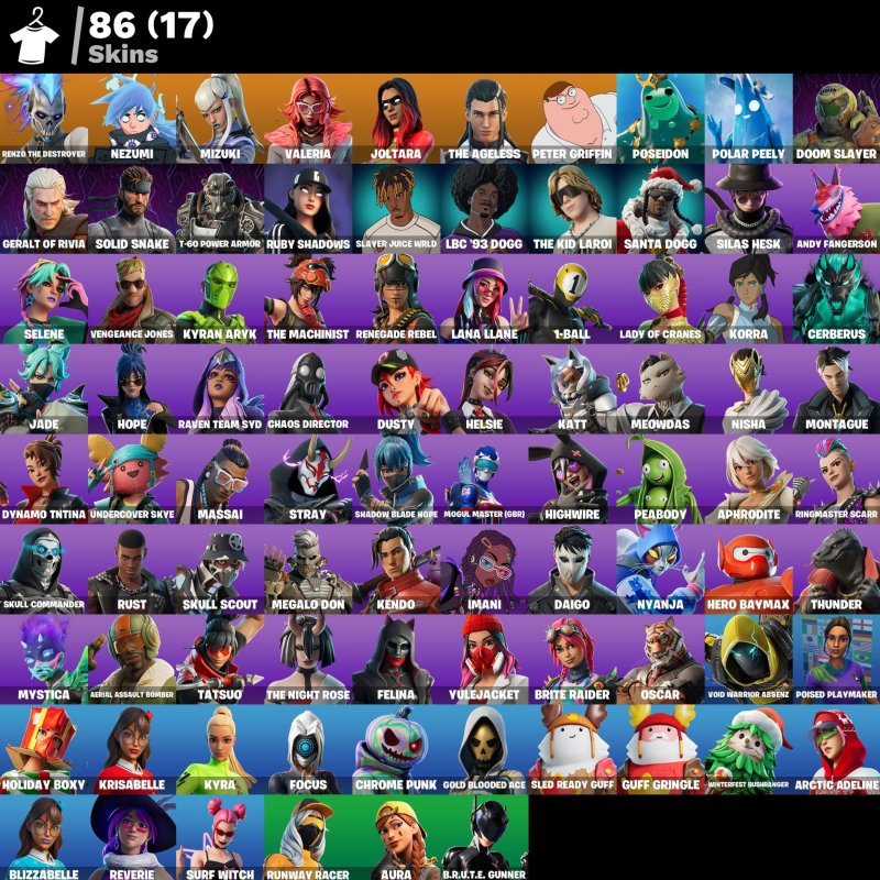 🎨 86 скінів | 🌟 Fortnite акаунт