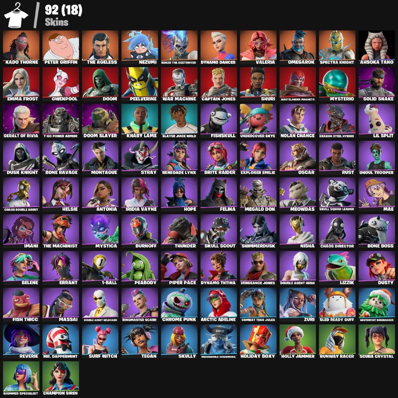 🎨 92 скінів | 🌟 Fortnite акаунт