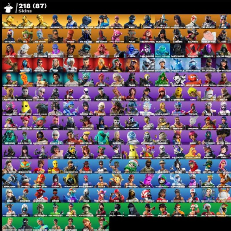 🎨 218 skins | 🌟 Fortnite account