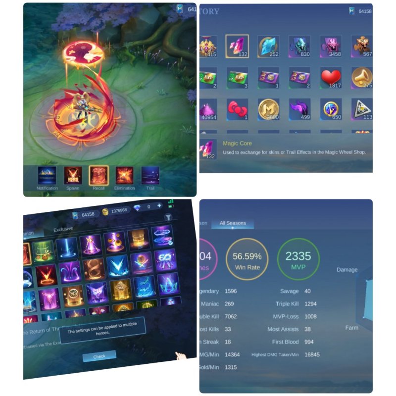 🎮 Mobile Legends account | Mythic | 130 heroes | 576 skins