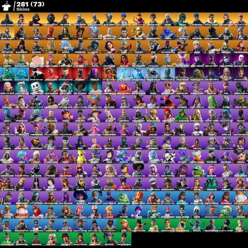 🎨 281 skins | 🌟 Fortnite account
