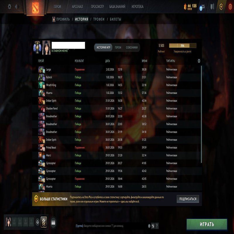 🏅 MMR 5503 | 🕒 1652 hours | 🛡 10316