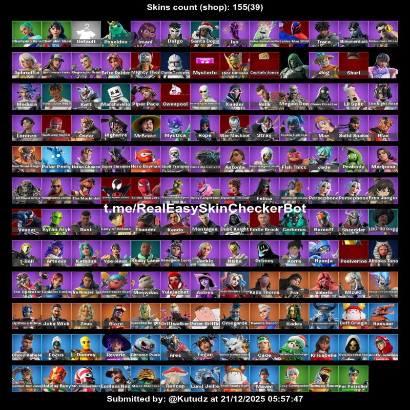 🎨 155 скінів | 🌟 Fortnite акаунт