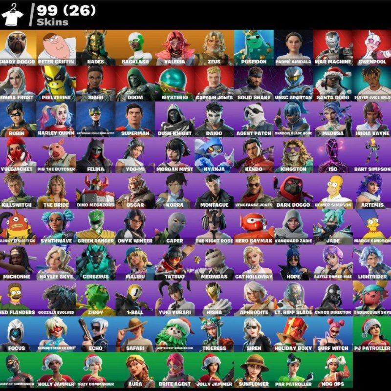 🎨 99 skins | 🌟 Fortnite account