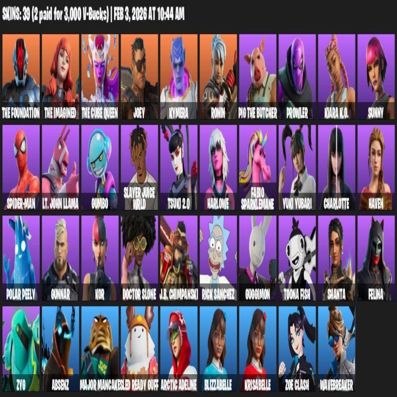 🎨 39 skins | 🌟 Fortnite account
