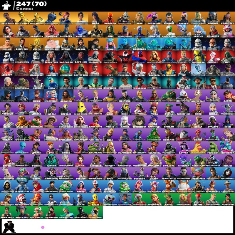 🎨 247 скінів | 🌟 Fortnite акаунт