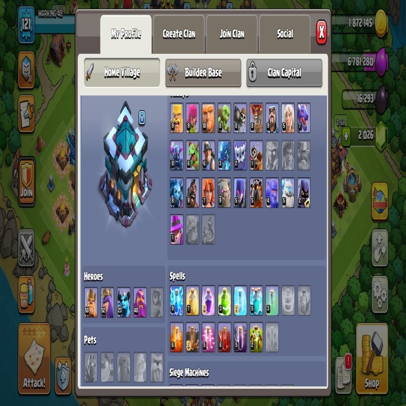 🏰 Clash of Clans акаунт | 13 ратуша | Рівень 71%