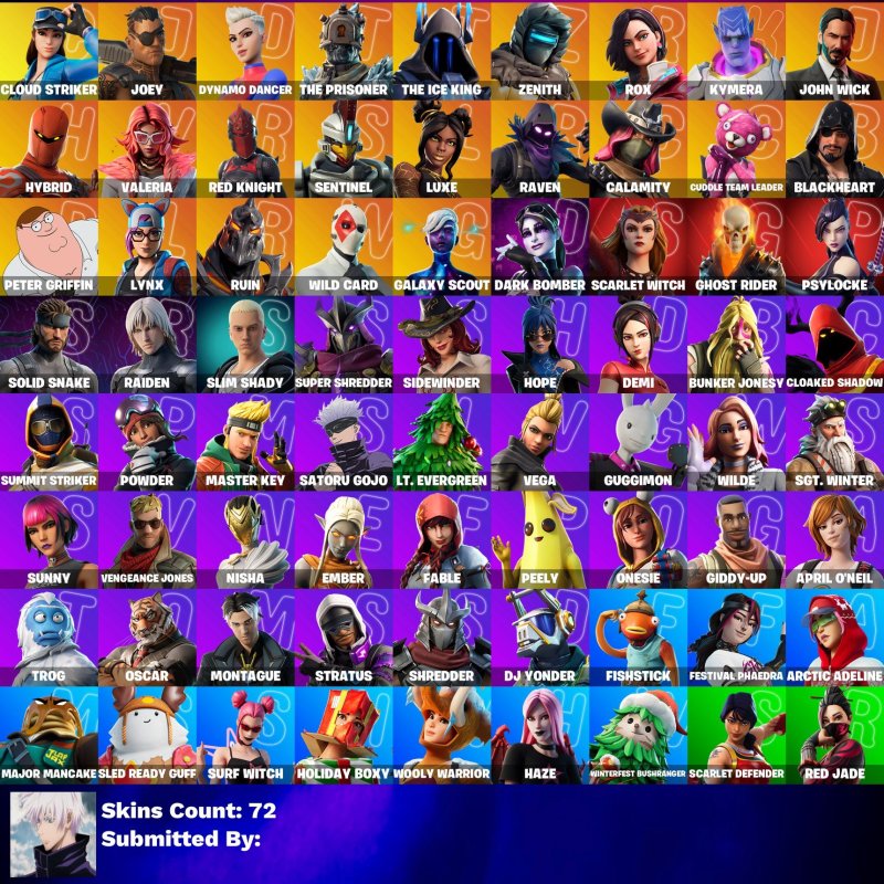 🎨 72 skins | 🌟 Fortnite account