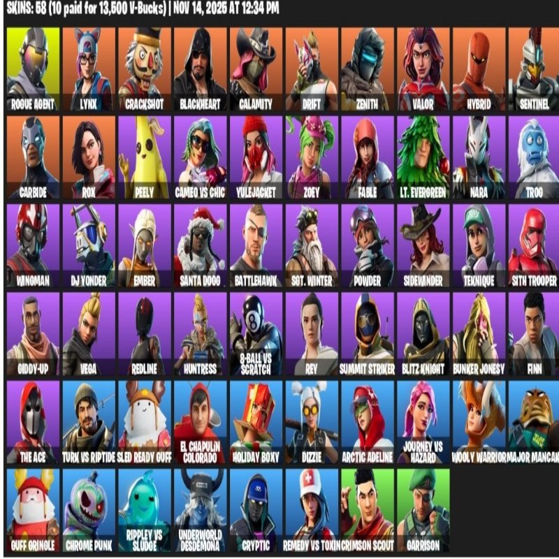 🎨 61 скін | 🌟 Fortnite акаунт