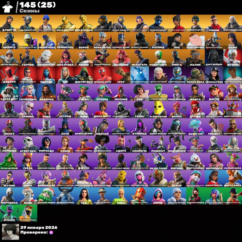 🎨 145 skins | 🌟 Fortnite account