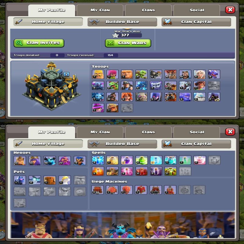 🏰 Clash of Clans акаунт | 17 ратуща | Рівень невідомий