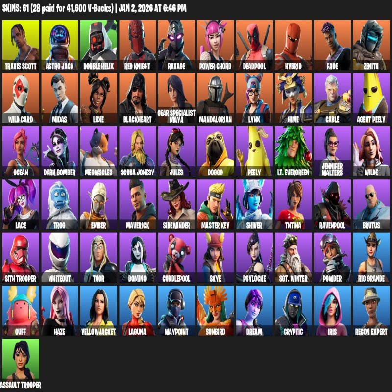 🎨 61 скін | 🌟 Fortnite акаунт