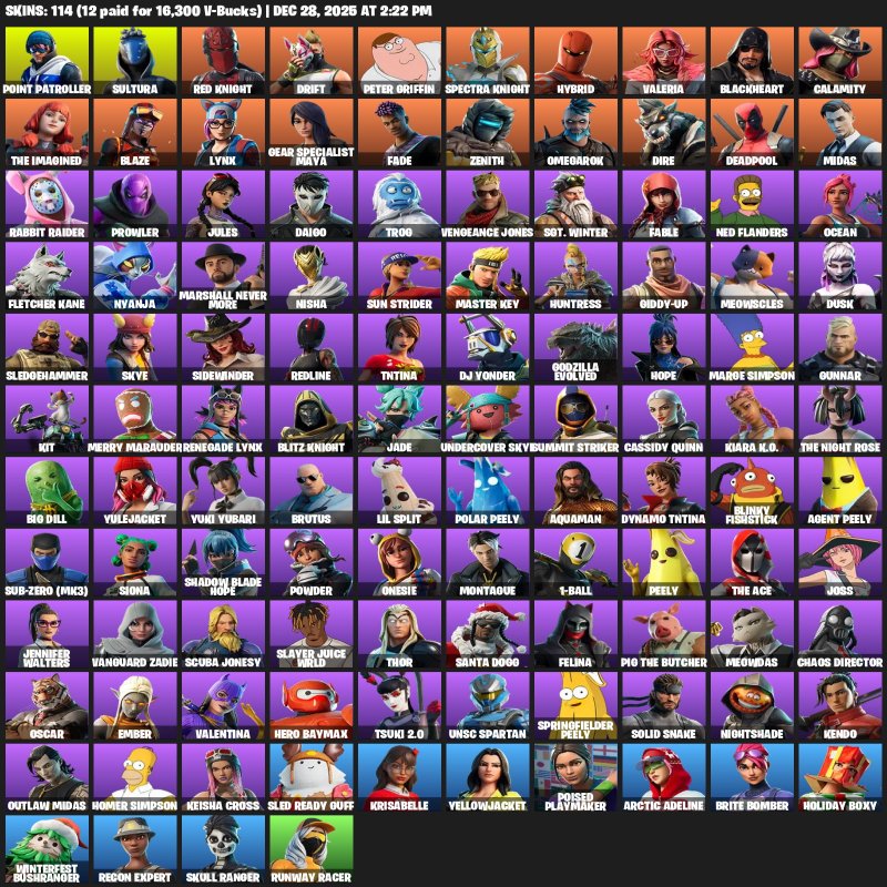 🎨 116 скінів | 🌟 Fortnite акаунт
