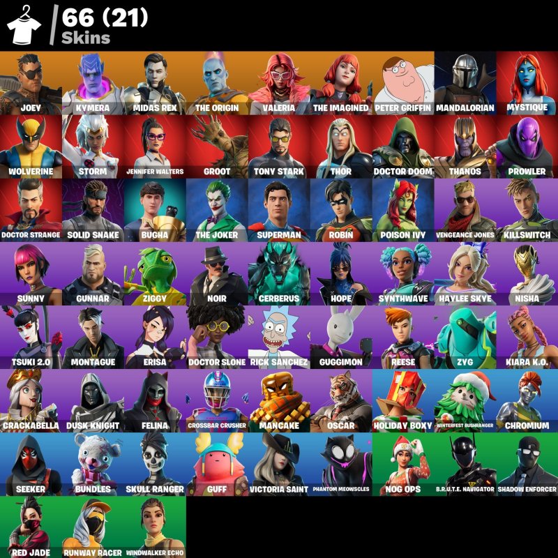 🎨 66 скінів | 🌟 Fortnite акаунт