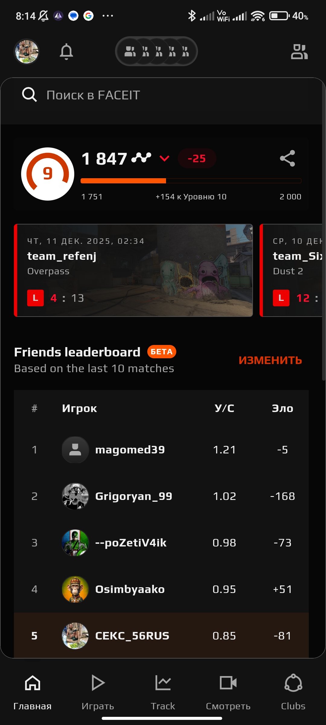 🔥 Premium Account | 🎯 Faceit LVL 9 | 🕒 2260 hours — Ready for Competitive Matches