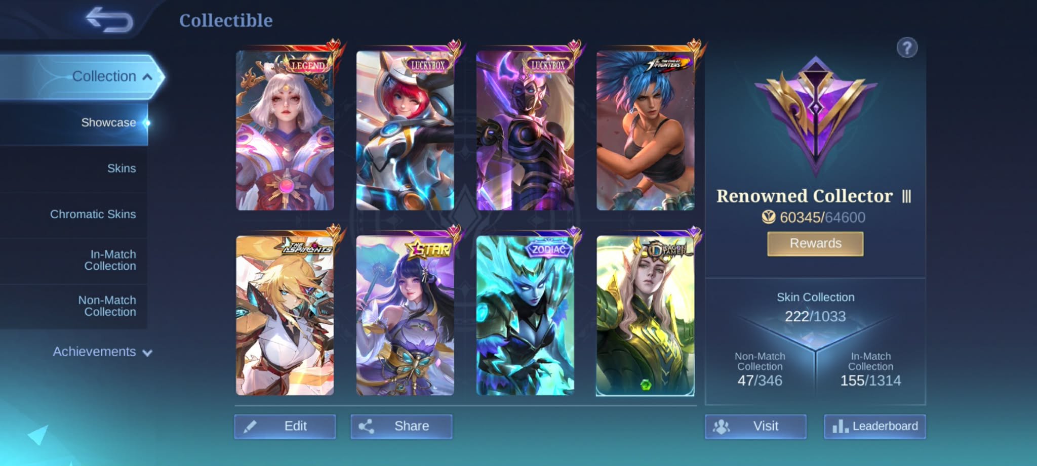 🎮 Mobile Legends account | Mythic | 93 heroes | 222 skins