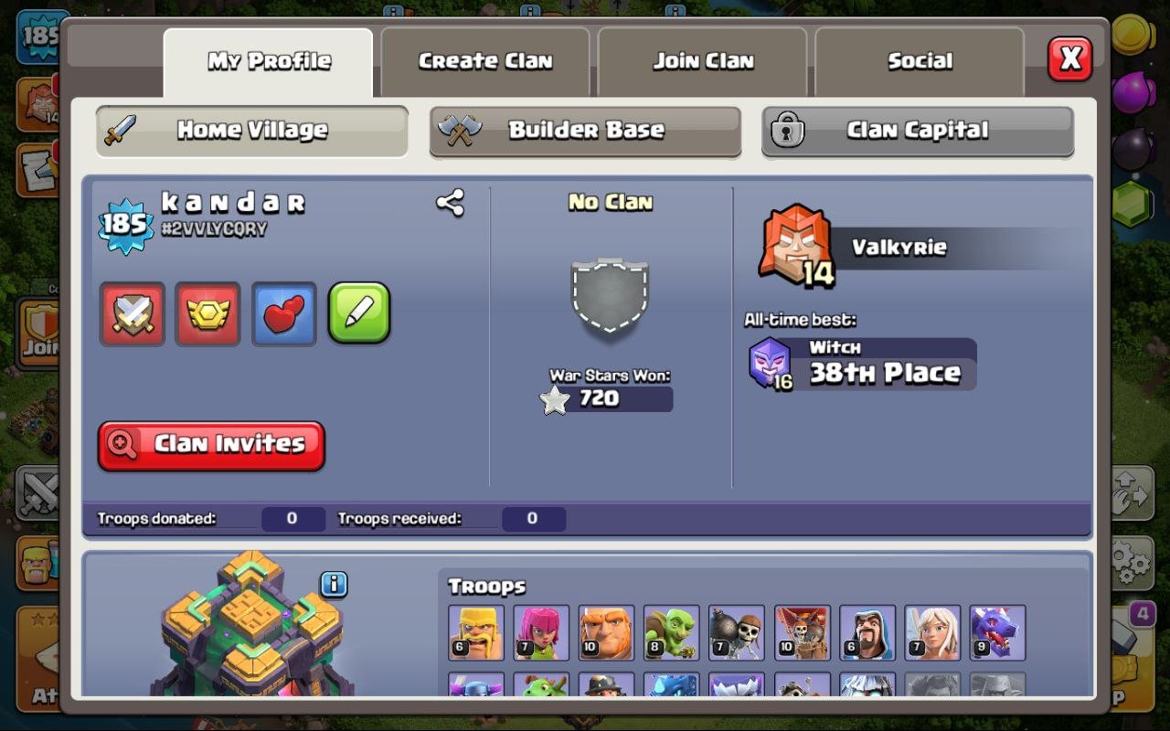 🏰 Clash of Clans акаунт | 14 ратуша | Рівень 185